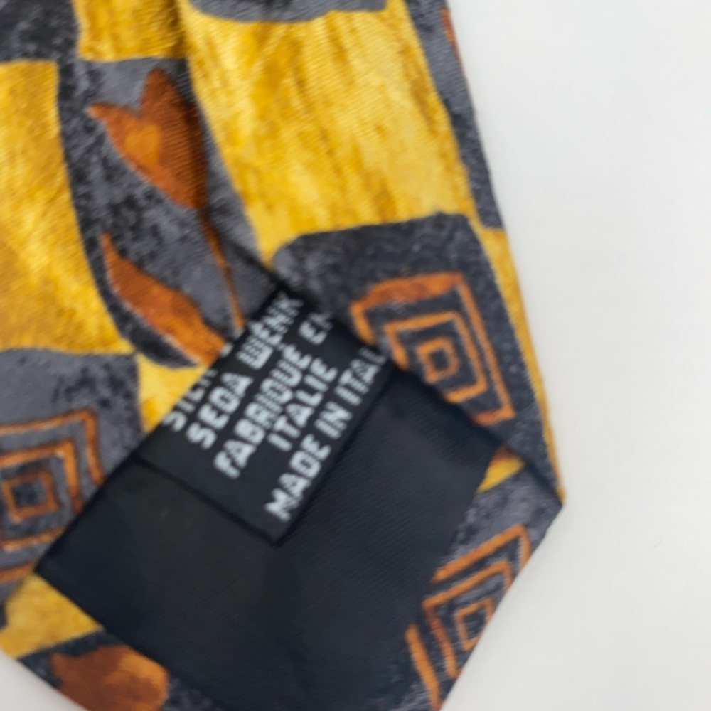 Boss Yellow and Black Checkered Tie - Picture 3 of 5